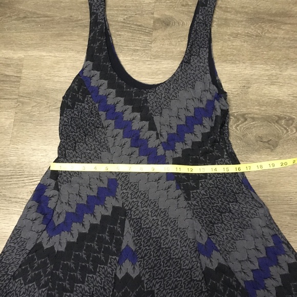 Free People My One & Only Swing Mini Festival Tank Dress Blue Boho Rock Large - Picture 14 of 14